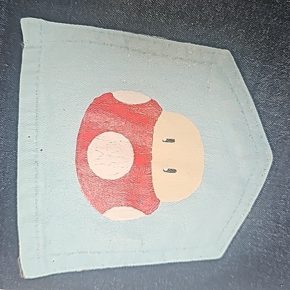 Bongo  Cropped Denim Jeans DIY Painted Back Pockets Size 4 Art To Wear A… - Picture 8 of 8